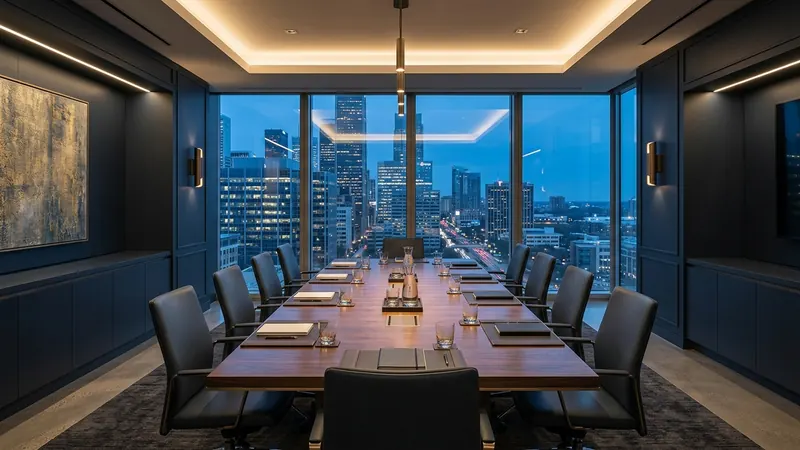 Sala executiva de governança e direito empresarial